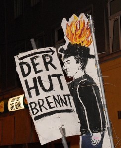 hut brennt